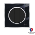 کلید یک پل ویرا مدل آلفا کلاسیک گلس مشکی(زه استیل)