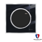 کلید یک پل ویرا مدل آلفا کلاسیک گلس مشکی(زه استیل)