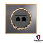 کلید یک پل ویرا مدل آلفا کلاسیک گلس نوک مدادی(زه طلایی)