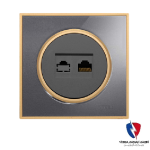 کلید یک پل ویرا مدل آلفا کلاسیک گلس نوک مدادی(زه طلایی)