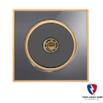 کلید یک پل ویرا مدل آلفا کلاسیک گلس نوک مدادی(زه طلایی)