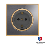 کلید یک پل ویرا مدل آلفا کلاسیک گلس نوک مدادی(زه طلایی)