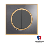 کلید یک پل ویرا مدل آلفا کلاسیک گلس نوک مدادی(زه طلایی)