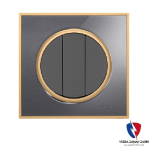 کلید یک پل ویرا مدل آلفا کلاسیک گلس نوک مدادی(زه طلایی)