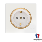 کلید یک پل ویرا مدل آلفا اسپرت مات سفید(زه طلایی)