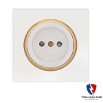 کلید یک پل ویرا مدل آلفا اسپرت مات سفید(زه طلایی)