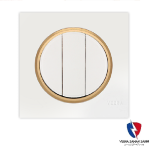 کلید یک پل ویرا مدل آلفا اسپرت مات سفید(زه طلایی)