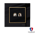 کلید یک پل ویرا مدل امگا مشکی طلا مشکی