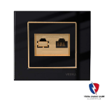 کلید یک پل ویرا مدل امگا مشکی طلا مشکی