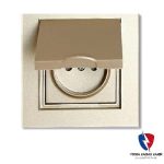 کلید یک پل ویرا مدل بارانی(IP44) بژ ساده