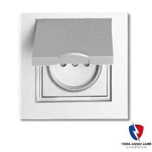 کلید یک پل ویرا مدل بارانی(IP44) سفید ساده