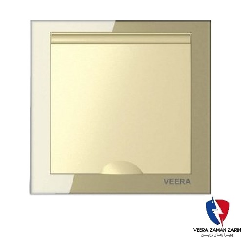 کلید یک پل ویرا مدل بارانی(IP44) کریستال بژ