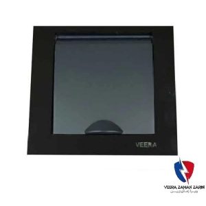 کلید یک پل ویرا مدل بارانی(IP44) کریستال مشکی