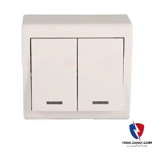 کلید یک پل روکار ویرا سفید ساده