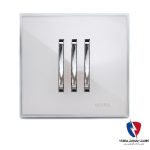 کلید یک پل ویرا مدل شهاب کلاسیک استیل سفید