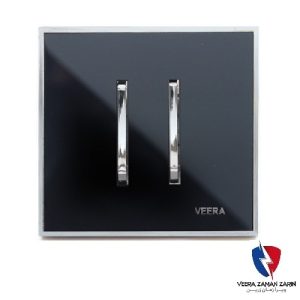 کلید یک پل ویرا مدل شهاب کلاسیک استیل مشکی