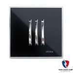 کلید یک پل ویرا مدل شهاب کلاسیک استیل مشکی