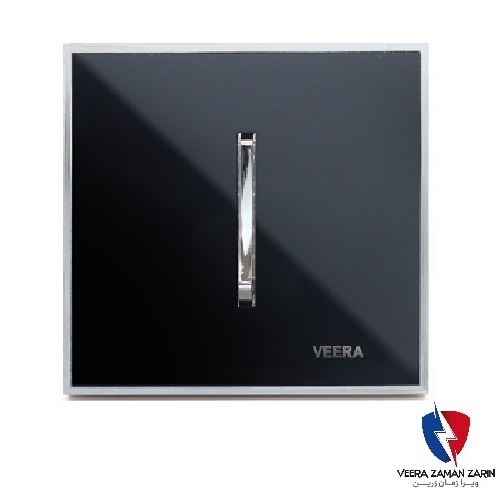 کلید یک پل ویرا مدل شهاب کلاسیک استیل مشکی