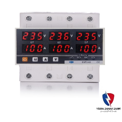 محافظ ولتاژ-جریان 3 فاز 100 آمپر JBH