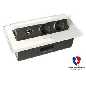 پریز توکار کابینتی ویرا کلاسیک سفید(usbدار)